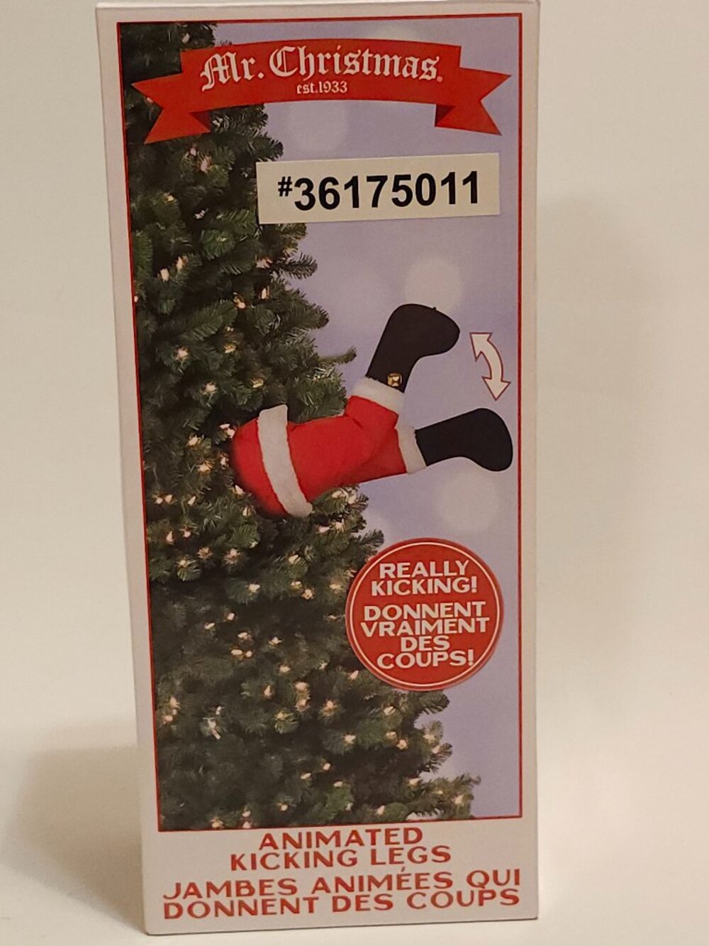Mr. Christmas Animated Santa Kicking Legs BNIP Christmas Tree Decor Santa Boots
